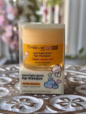 The Crème Shop x BT21 Overnight Glaze Lip Masque Mango Smoothie 20g